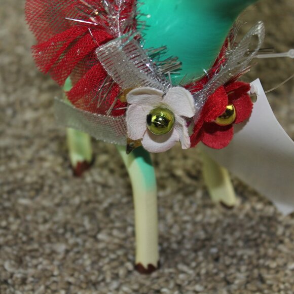 Hobby Lobby Teal Deer Retro Figurine Holiday Christmas Decor Reindeer 6" NWT - Picture 5 of 6